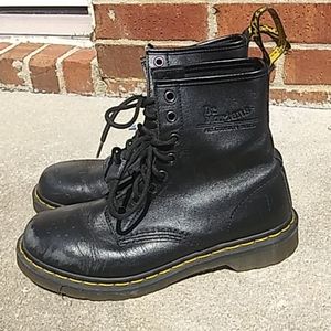 Black Dr. Martens 8 eyelet boots